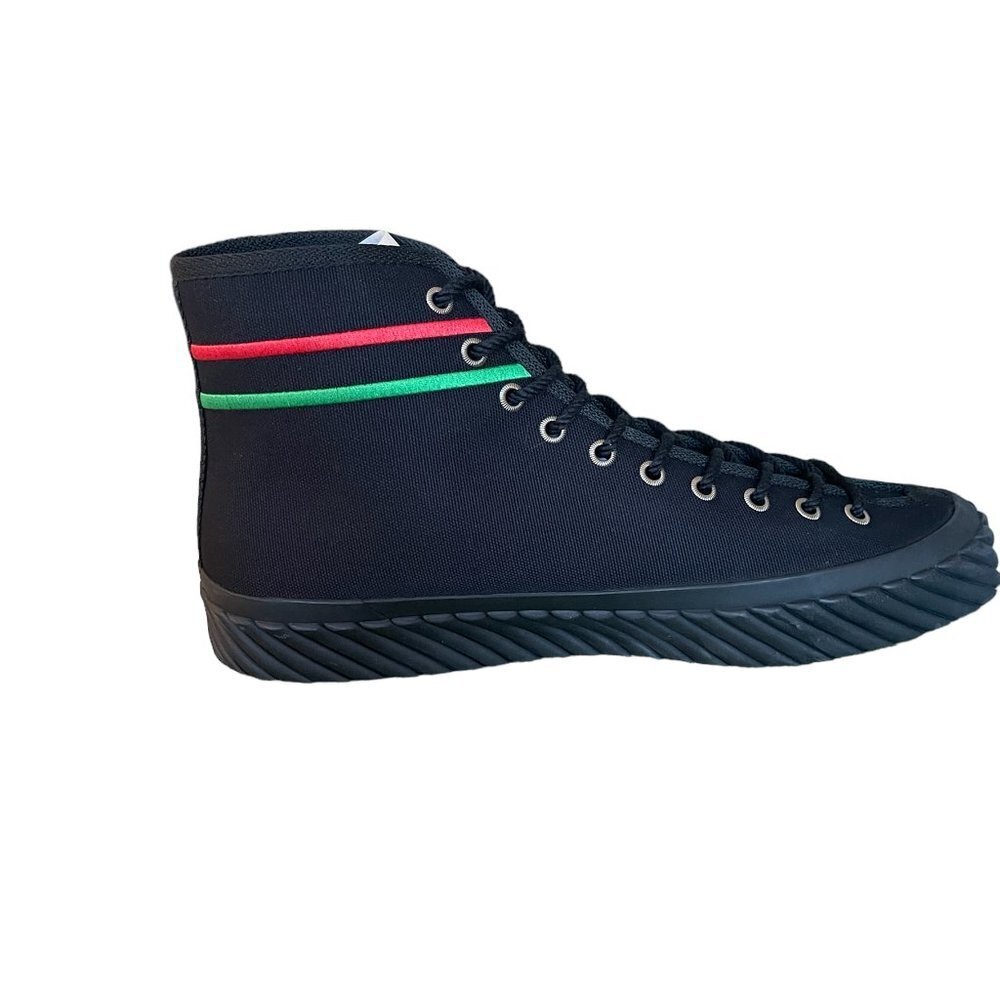 GUCCI MEN'S SNEAKER "SEPANG" BLACK CLOTH GG HIGH TOP 733033 - SIZE GUCCI 7.5 - Picture 7 of 15